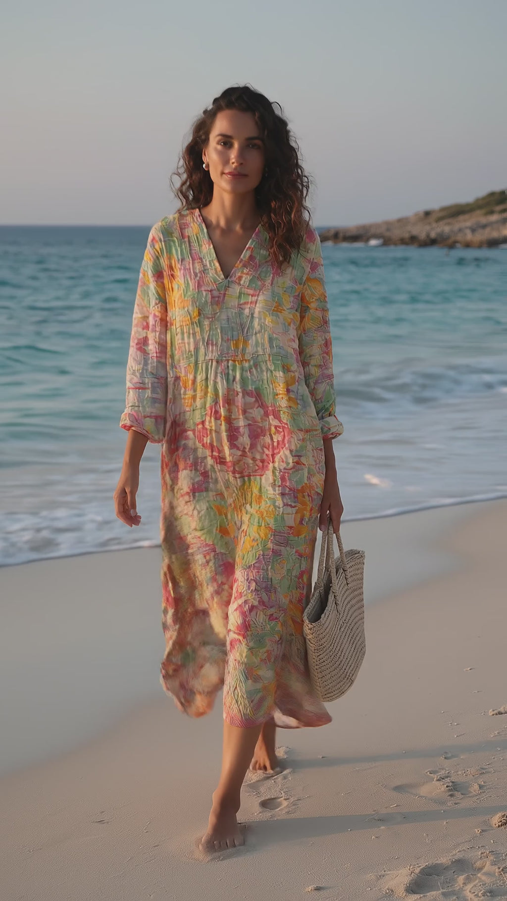 Brisa Boheme | Oversize stribet midikjole