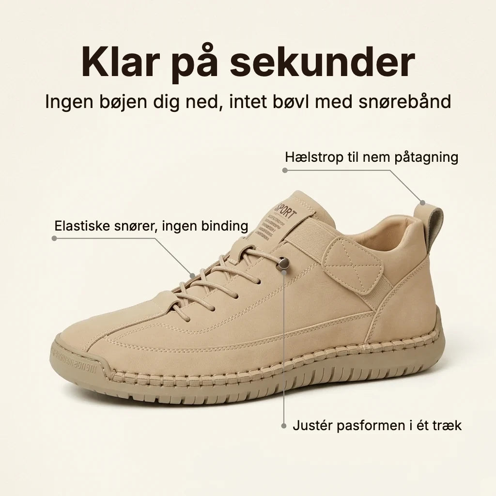 Rosie sneakers med elastiske snører og hælstrop, klar på sekunder