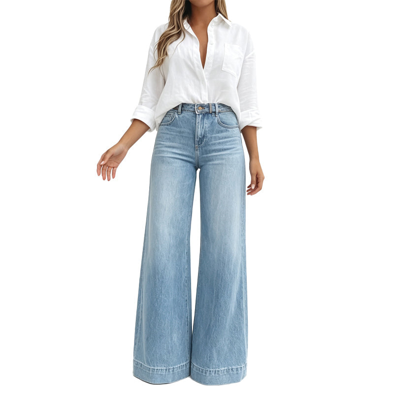 Lucia – Jeans med vide ben og forlængende effekt