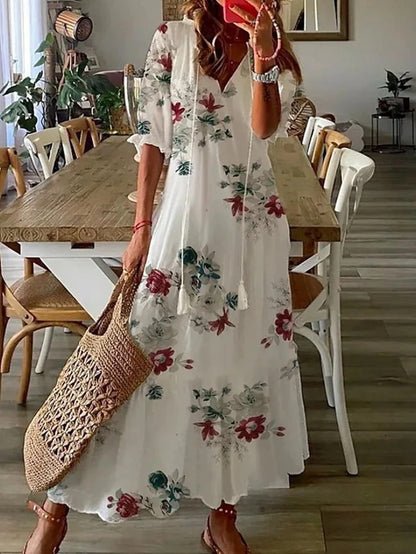 Luna — Midikjole i boho-stil