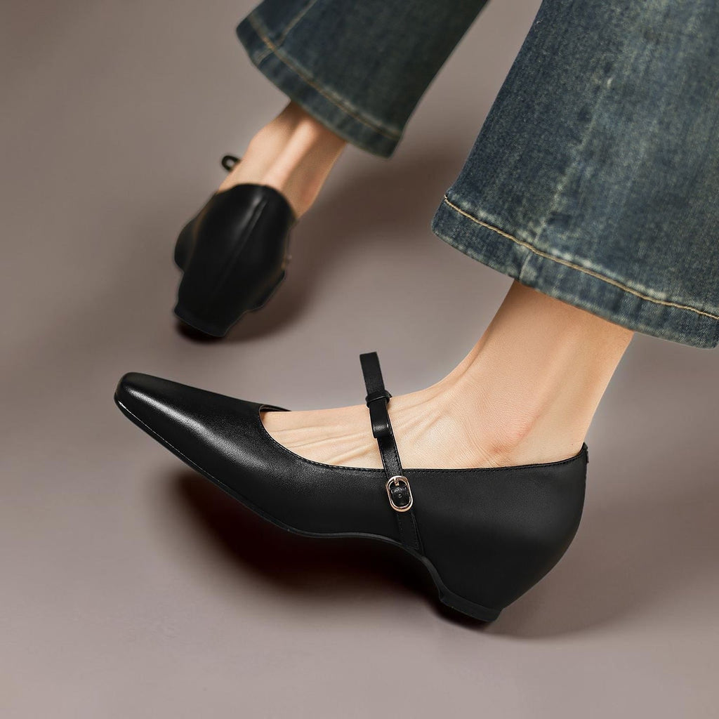 Bryony – Mary Jane-pumps med sløjferem