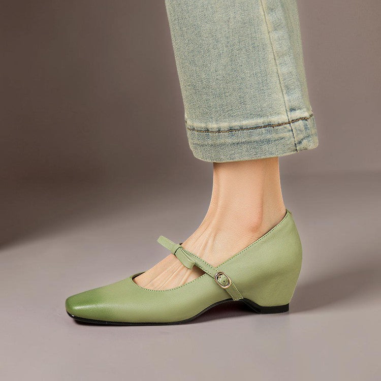 Bryony – Mary Jane-pumps med sløjferem