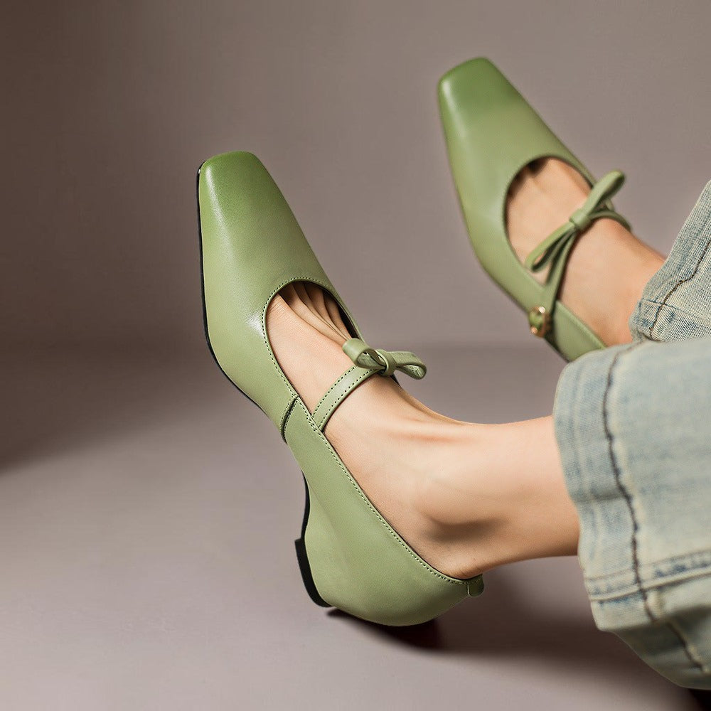 Bryony – Mary Jane-pumps med sløjferem