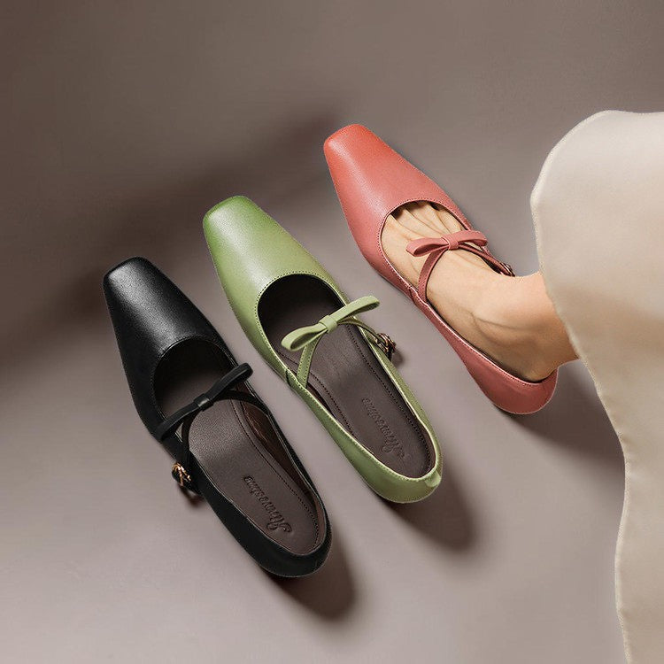 Bryony – Mary Jane-pumps med sløjferem
