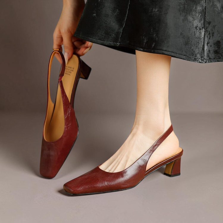 Ersa | Slingbacks i ægte læder