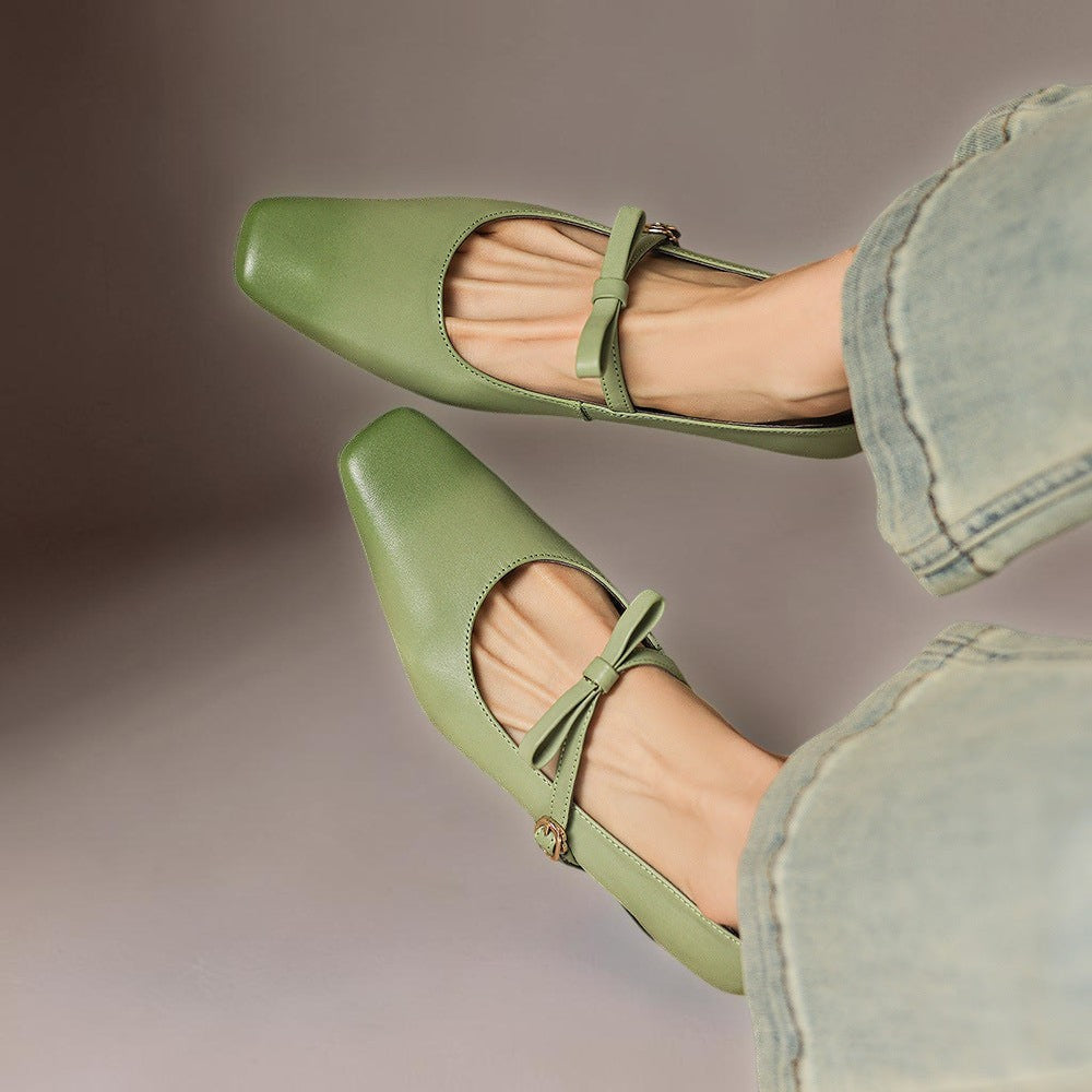 Bryony – Mary Jane-pumps med sløjferem