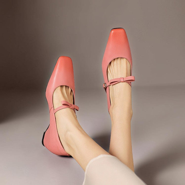 Bryony – Mary Jane-pumps med sløjferem