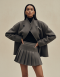 Marilena – Lang frakke med asymmetriske knapper